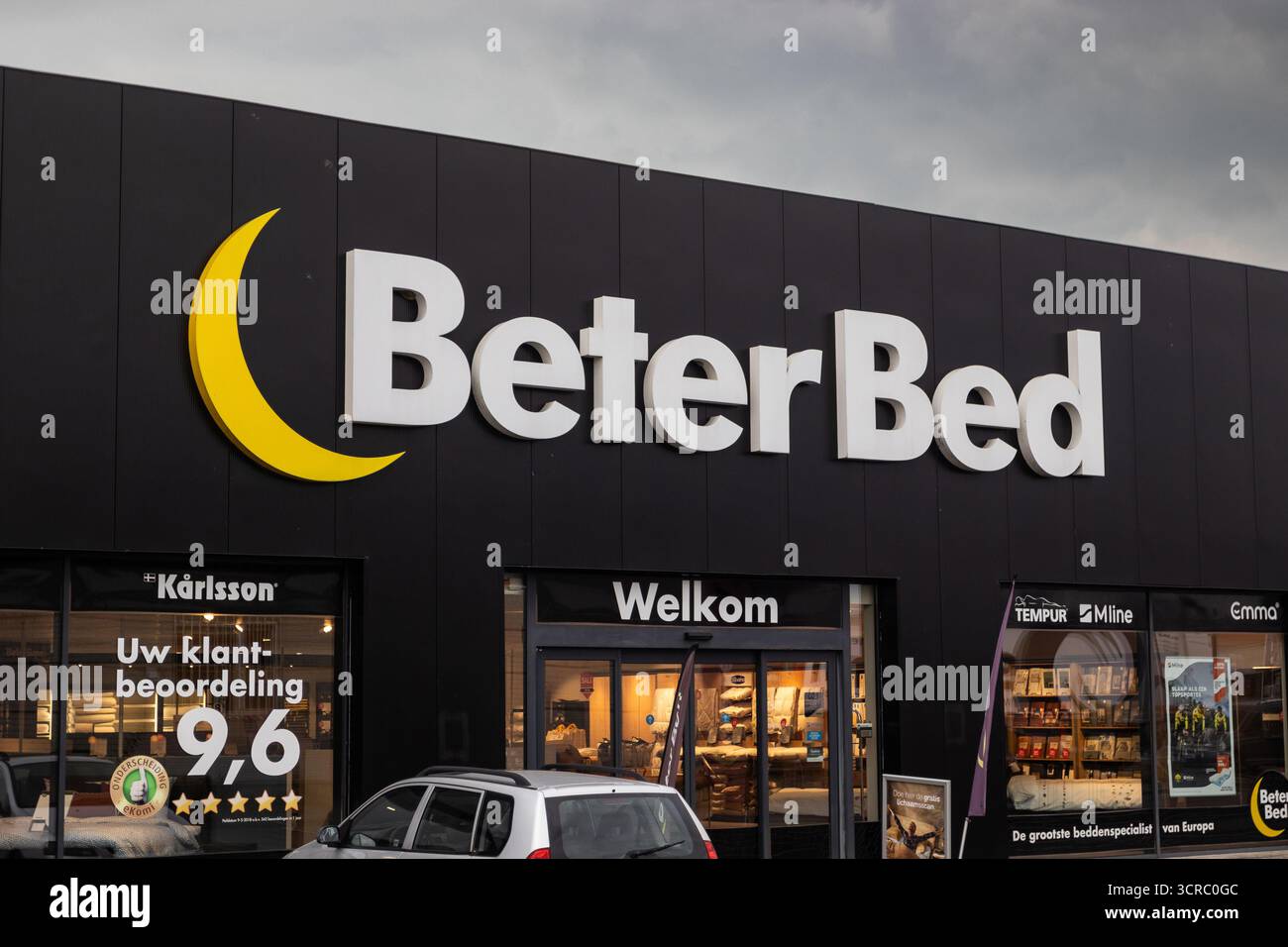 DENDERMONDE, BELGIUM, 27 SEPTEMBER 2025: Exterior view of a Beter Bed store in Flanders. It is a Dutch owned chain store (Beter Bed Holding NV) with 1 - Stock Image