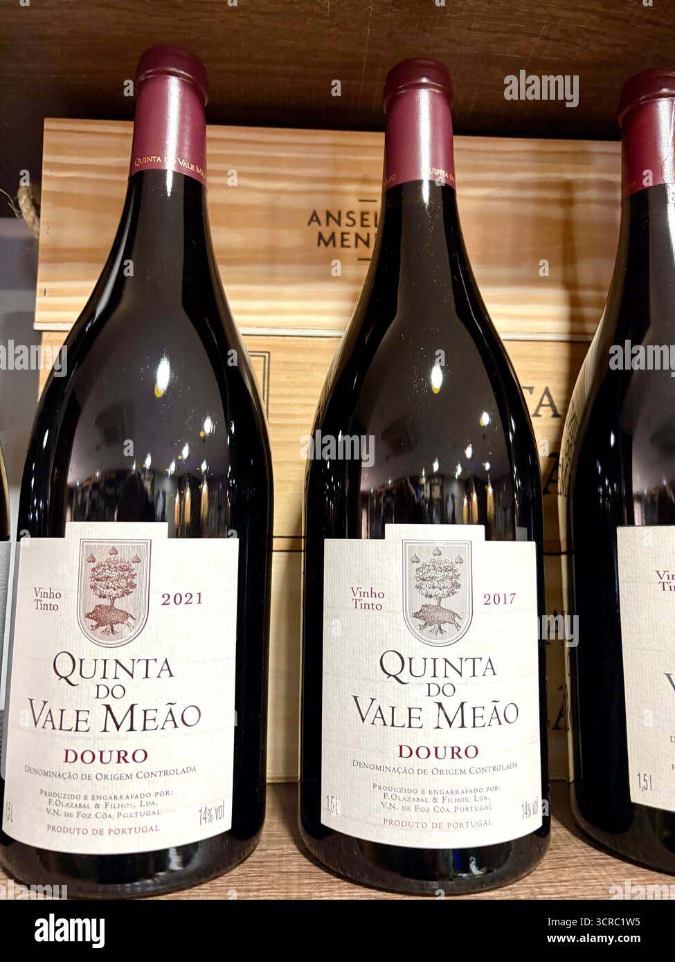 Quinta do Vale Meao bottles - Smartphone Captured Stock Image