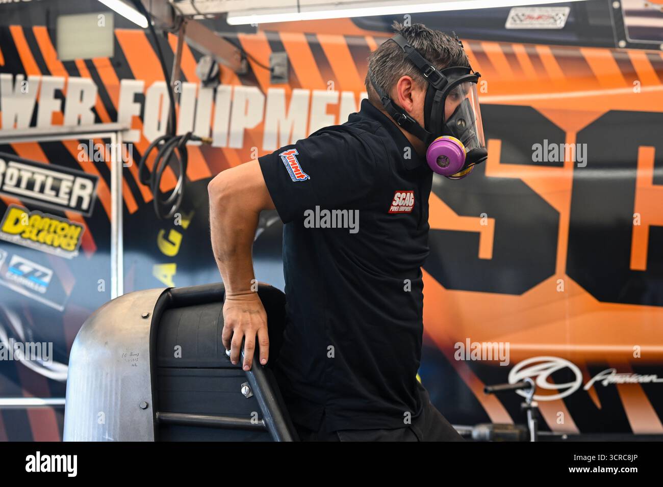 MADISON, IL - SEPTEMBER 26: Daniel Wilkerson (7) Funny Car wears a gas ...