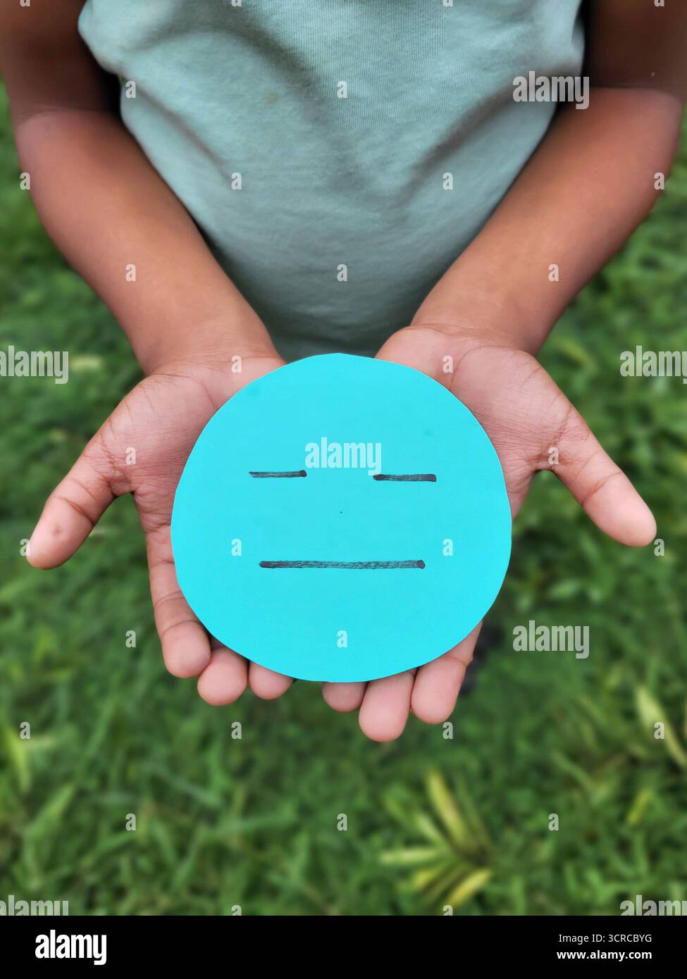 ANXIETY AND CONFUSION ALSO SAD EMOTION - Smartphone Captured Stock Image