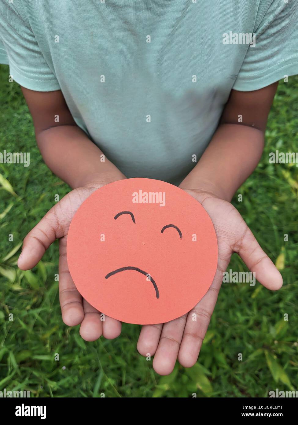 SAD, EMOTIONAL AND ANXIETY IN MIND - Smartphone Captured Stock Image