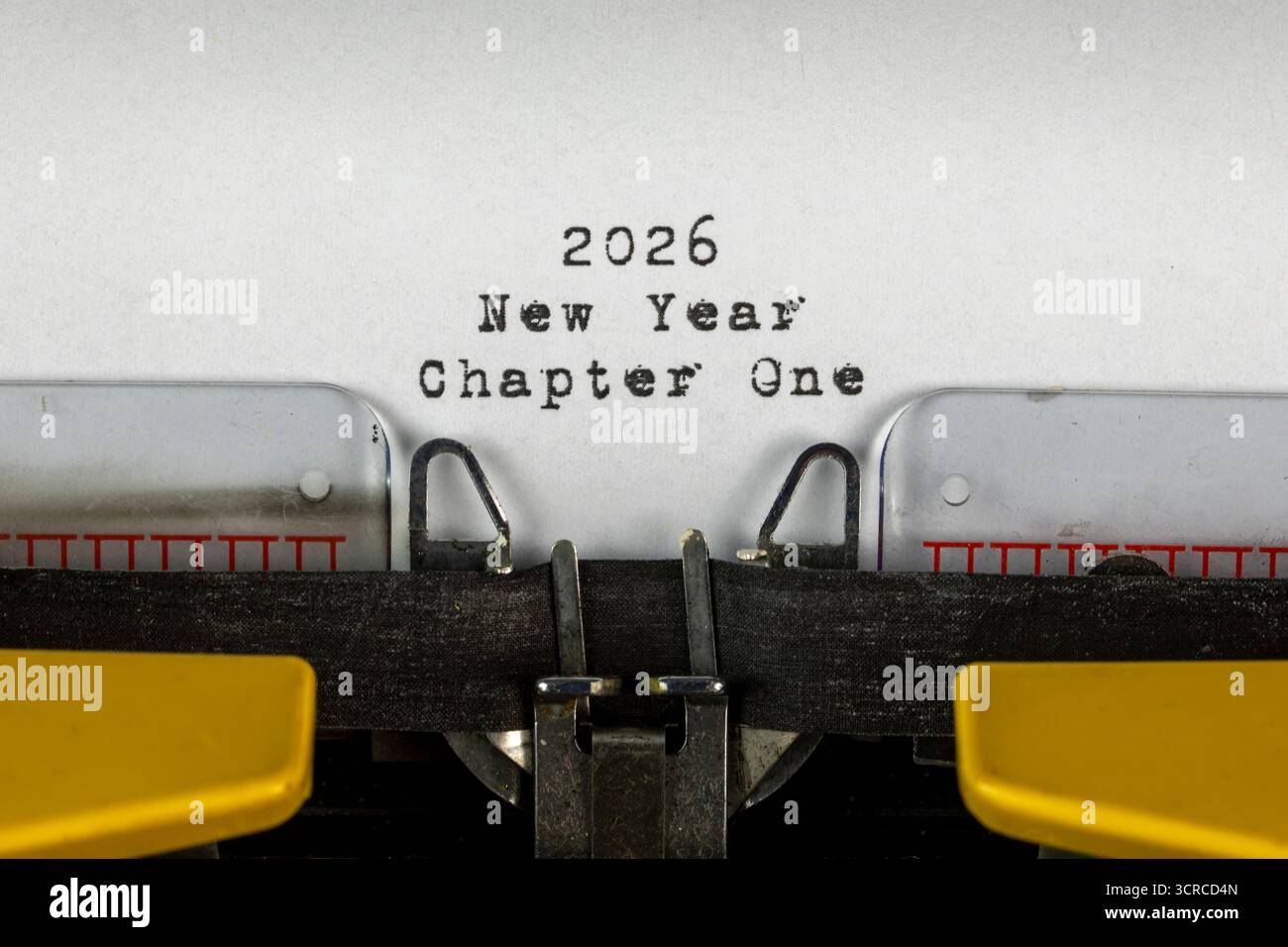 Old typewriter with text 2026 New Year Chapter One Stock Photo