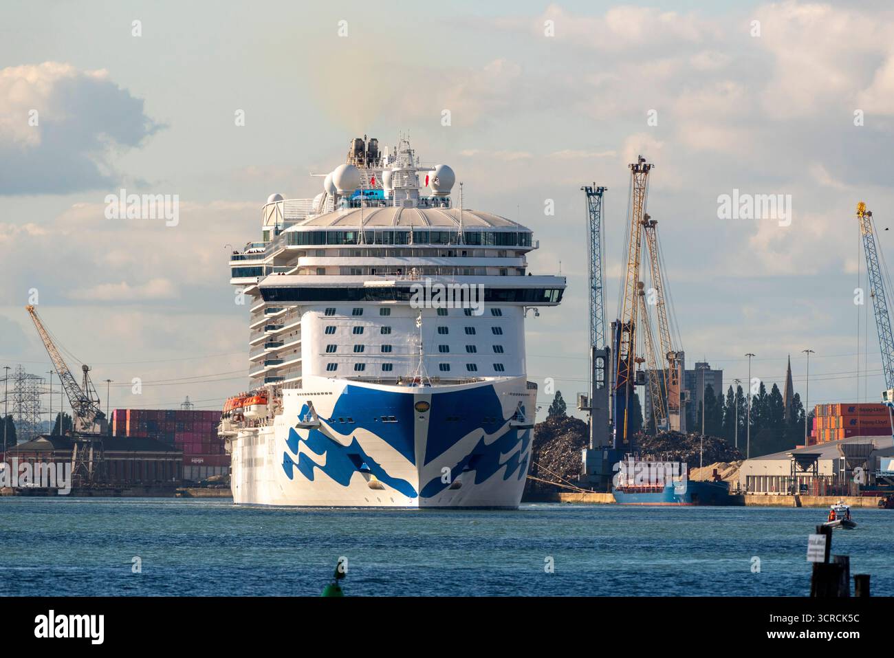Southampton England UK. 27.09.2025. Norwegian Prima cruise ship departing Southampton docks southern England UK Stock Photo