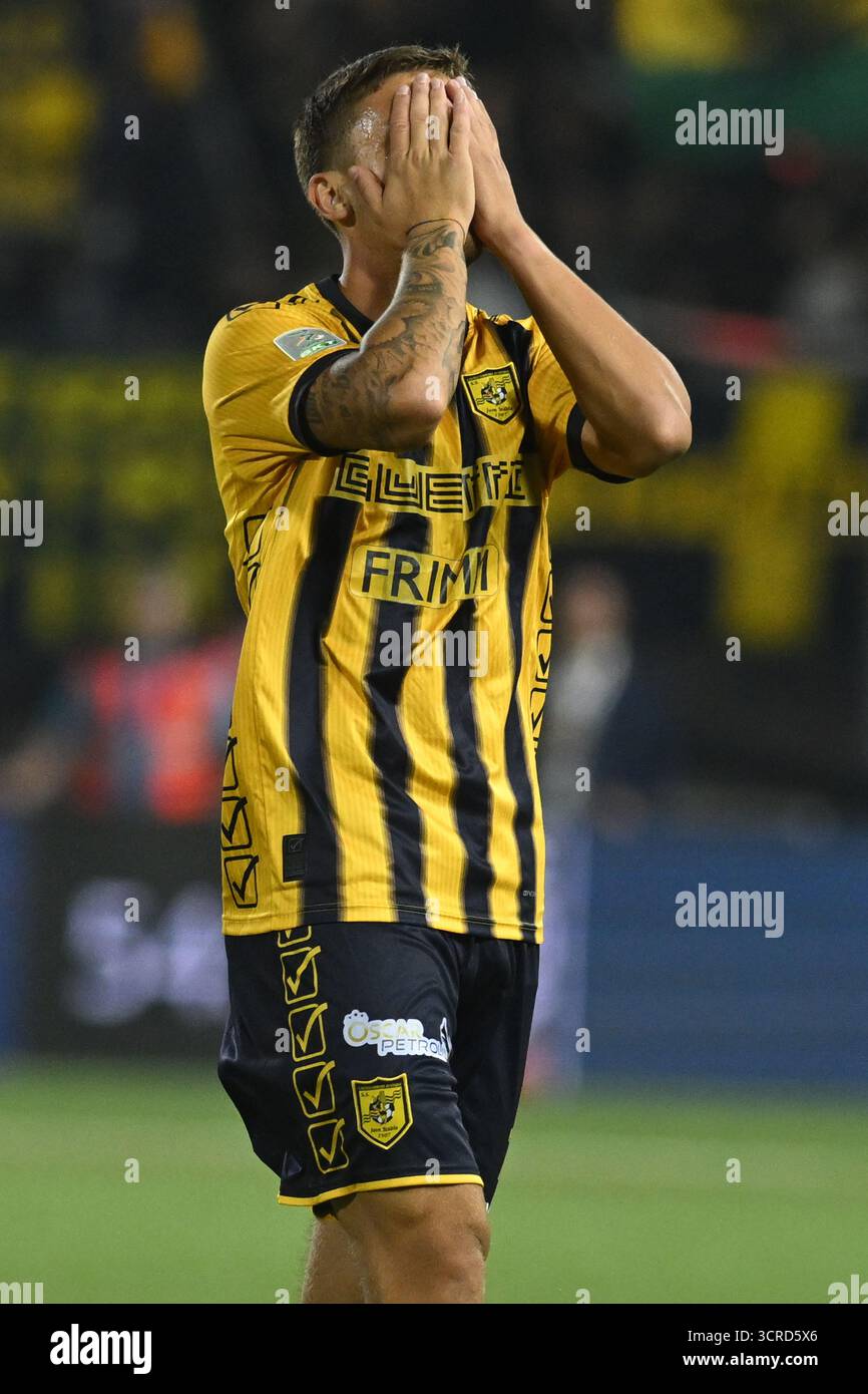 Castellamare di Stabia, Italy, 30 September Rares Burnete of SS Juve Stabia   during the  Serie BKT  SS Juve Stabia  vs  Mantova 1911  :Agostino Gemito/ Alamy Live News Stock Photo