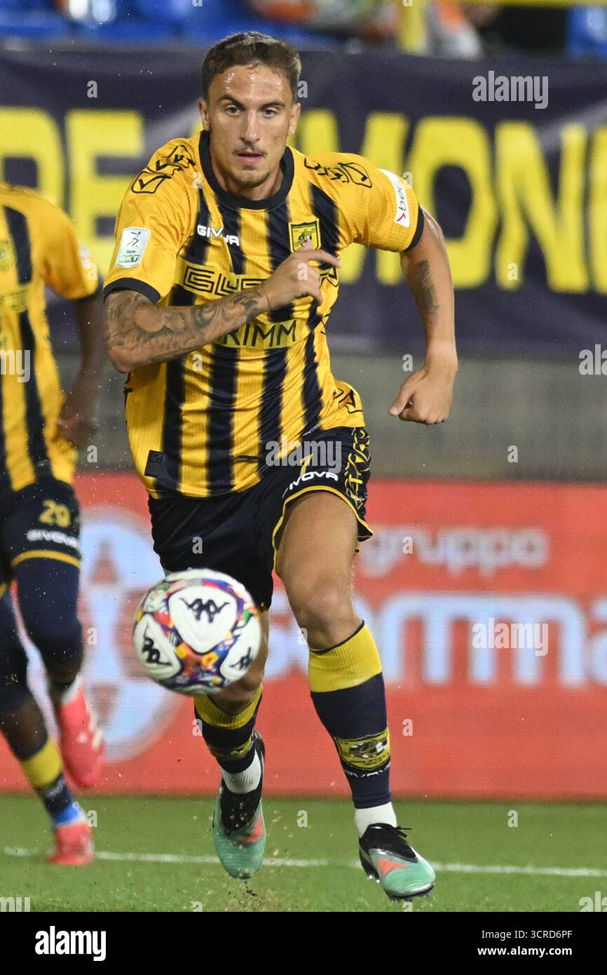 Castellamare di Stabia, Italy, 30 September  Rares Burnete of SS Juve Stabia  in action  during the  Serie BKT  SS Juve Stabia  vs  Mantova 1911  :Agostino Gemito/ Alamy Live News Stock Photo
