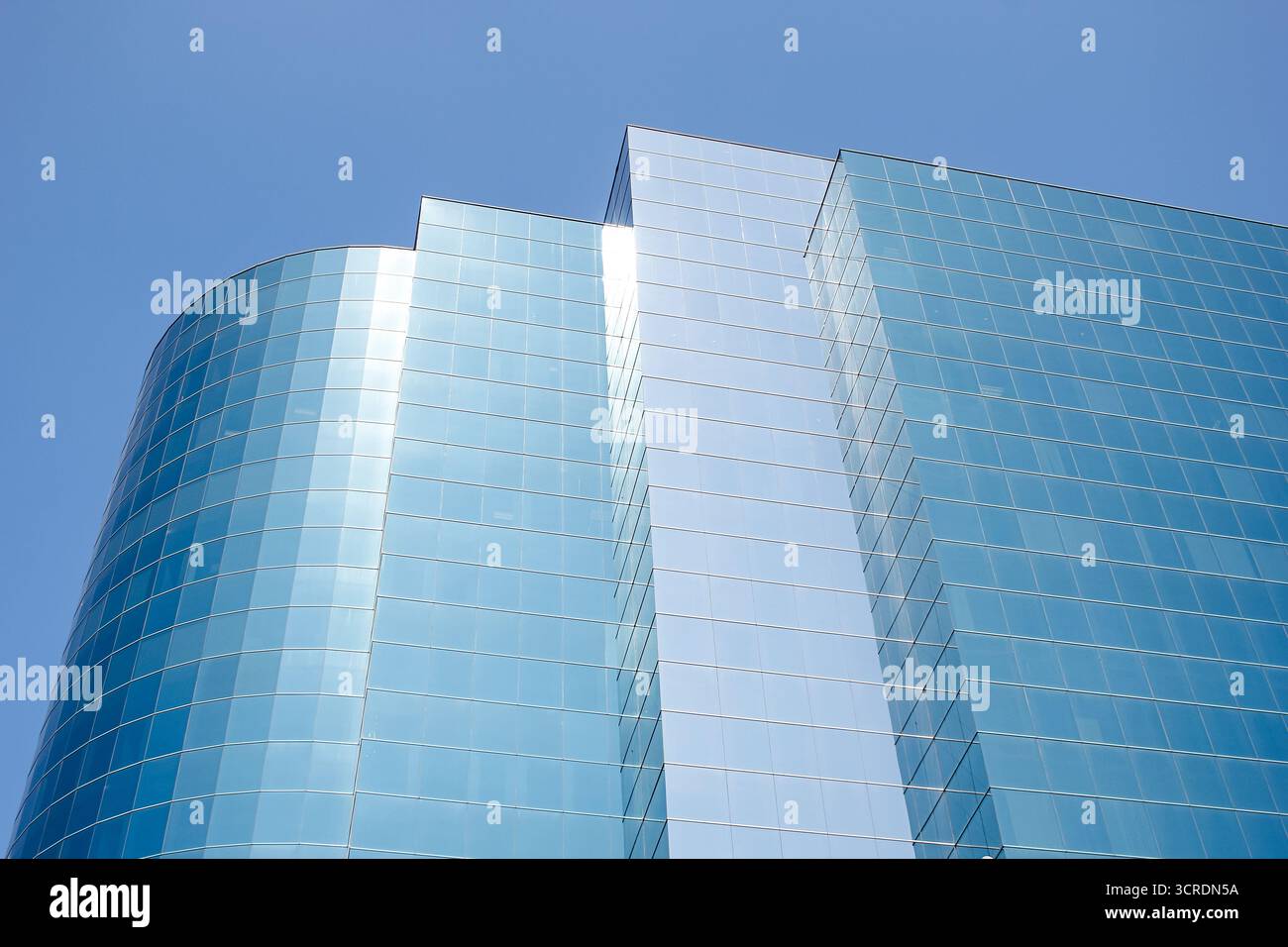 A view of window panel architecture on the side of a skyscraper ...