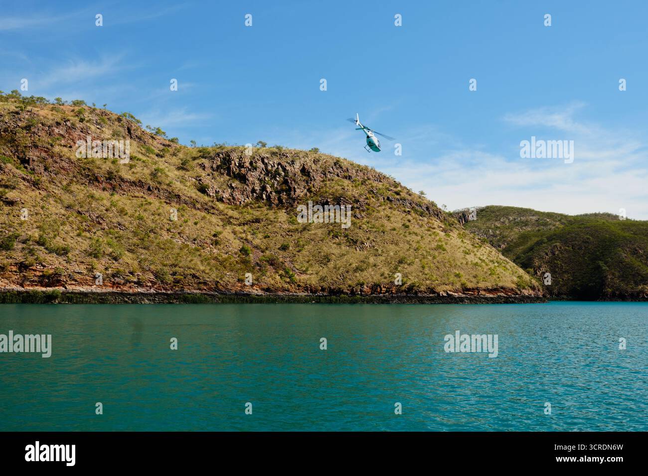Scenic helicopter flight over the bay - Talbot Bay, WA, Australia Stock Photo