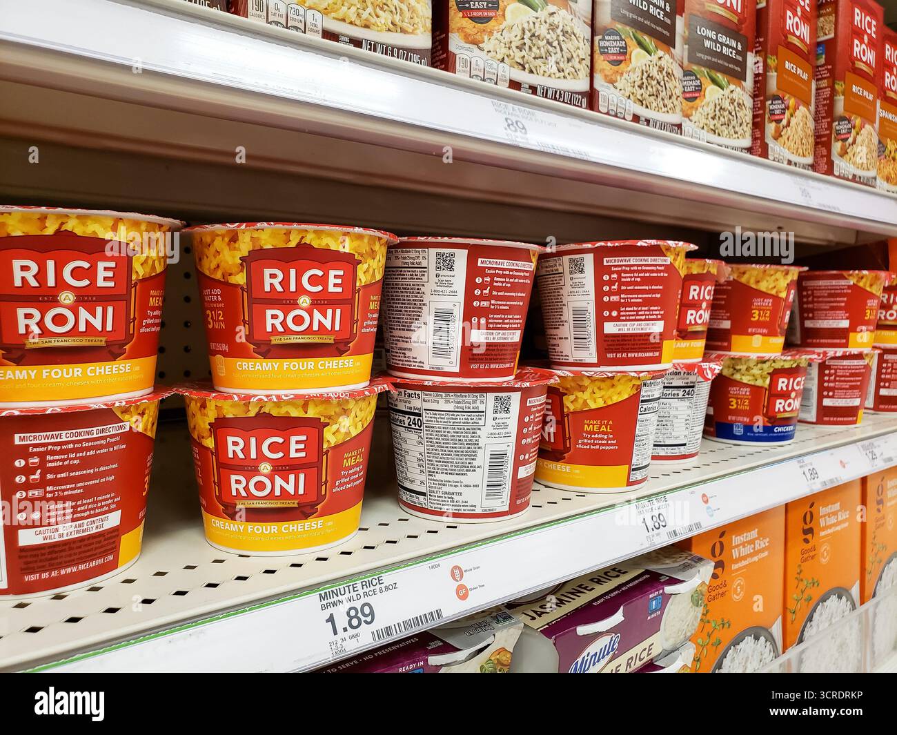 Packaged Rice Meals Los Angeles, California, United States - 07-22-2020: A view of several ...