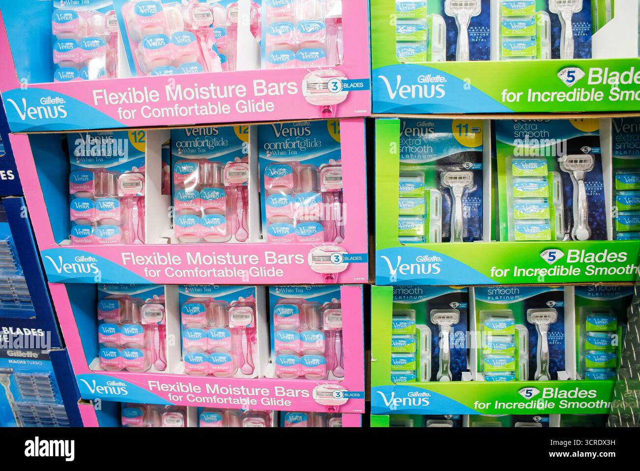 Gillette Razor Package Los Angeles, California, United States - 09-01-2020: A view of several ...