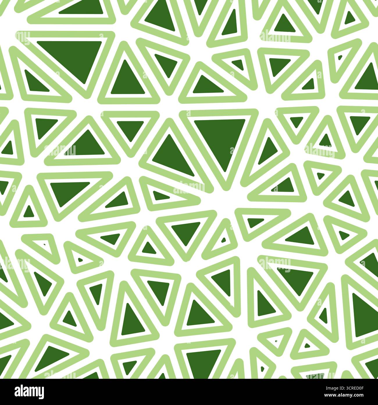 Pattern of triangle shapes. Rounded solid shapes in frames. Large triangle sizes. Single color tone style. Repeatable pattern. Amazing vector tiles. Stock Vector