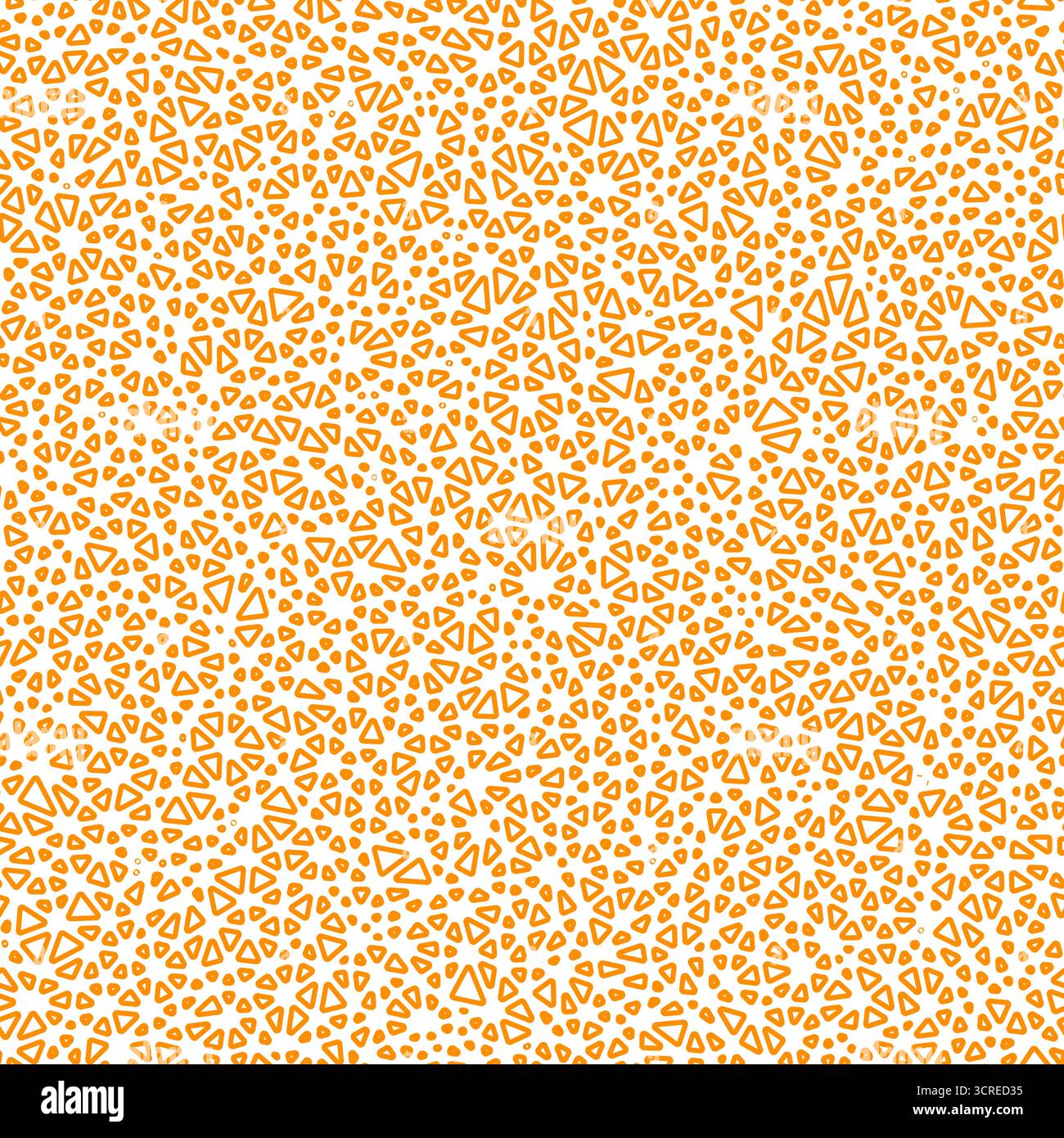 Abstract vector background. Tiny triangles. Solid color style. Rounded triangles outlined. Repeatable pattern. Amber glow. Classy vector tiles. Stock Vector
