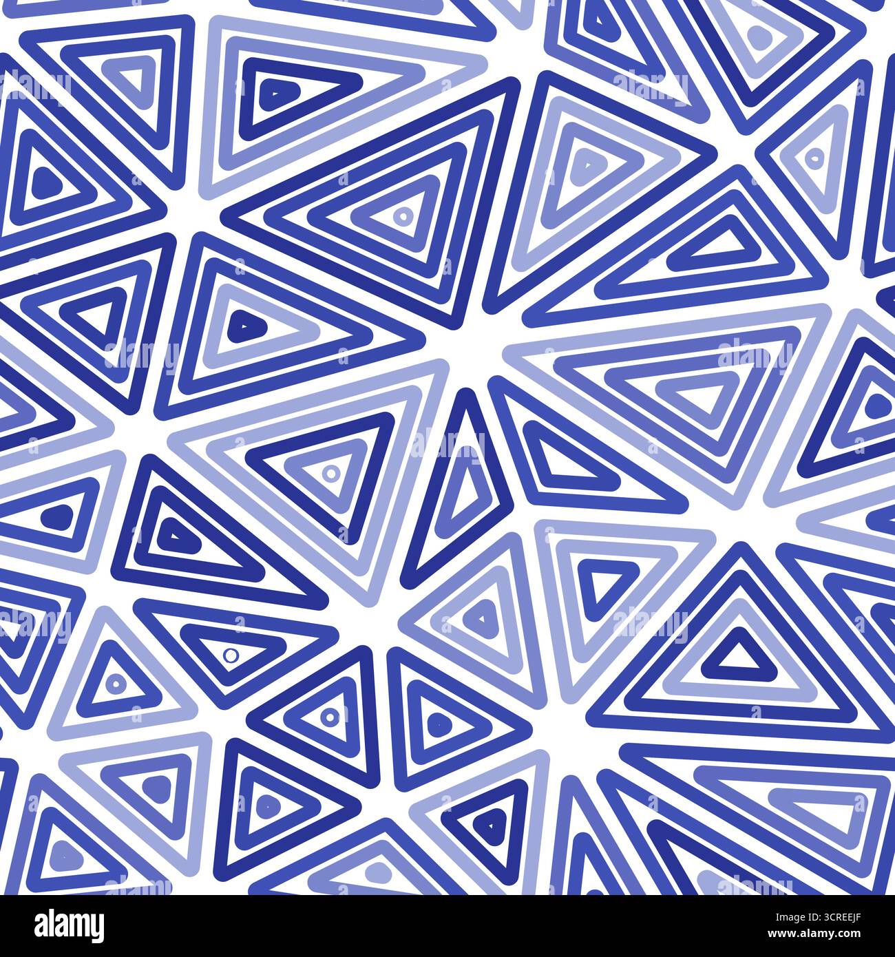 Minimalistic triangles background featuring large shapes with multiple repeated inner triangles. Stock Vector