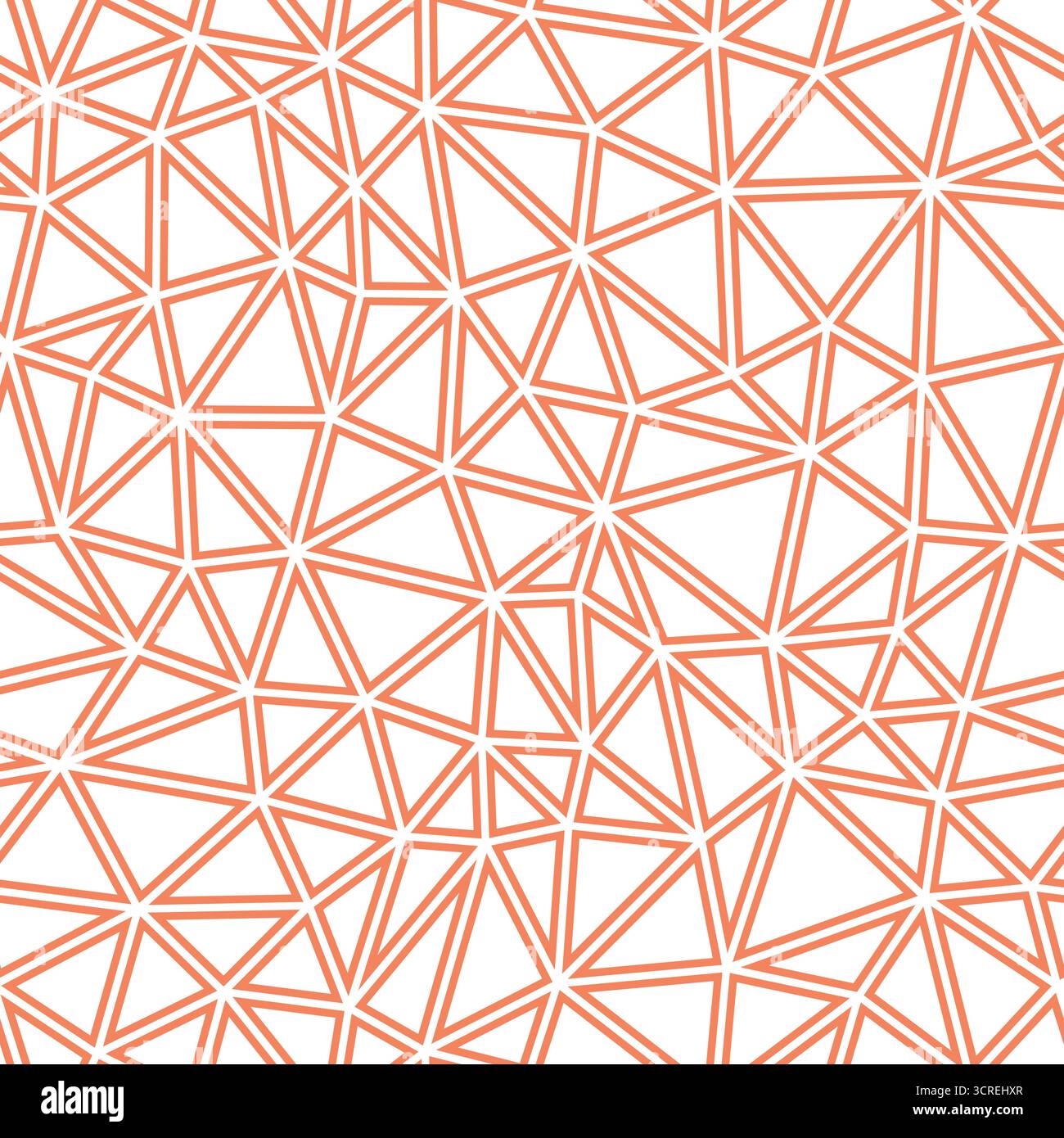 Triangles pattern geometric design. Compact triangles size. Solid color style. Geometric shapes outlined. Repeatable pattern. Sunset glow. Stock Vector