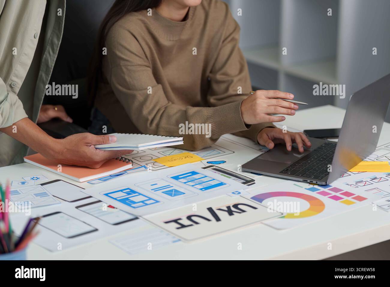 Designers Working on User Interface Concepts Stock Photo