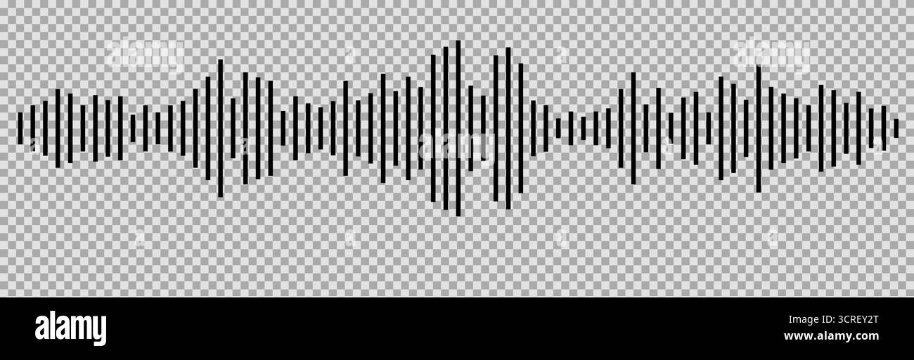 Sound radio wave icon, voice message podcast audio recording. Music ...