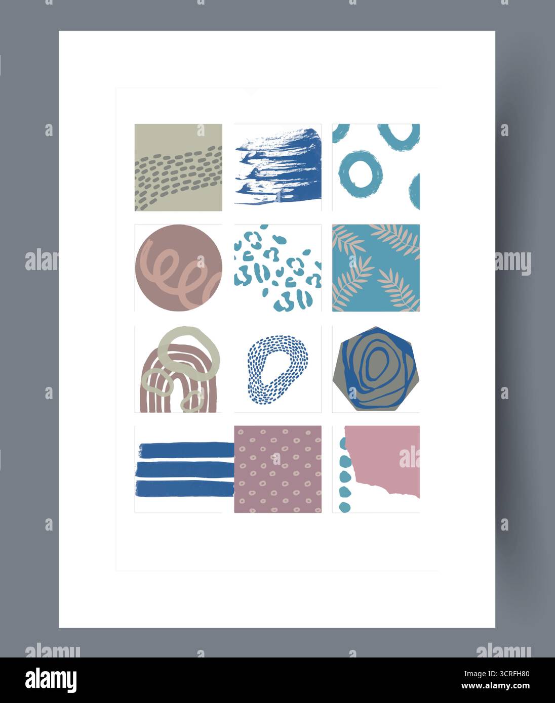 Explore trendy geometric patterns in earthy tones that perfectly complement modern decor styles Stock Vector