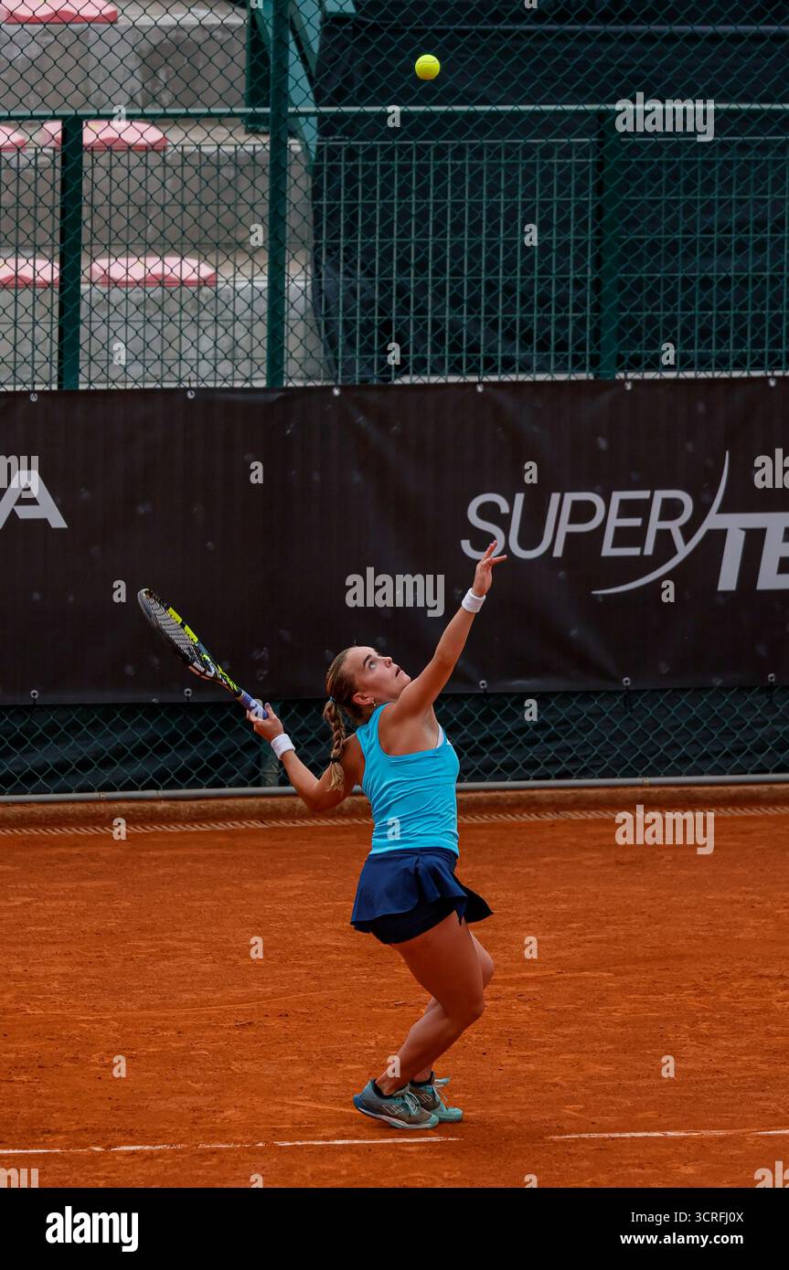 Sara Bejlek during the Internazionali di Calabria 2025 WTA 125 tennis match at Chiappetta Sport Village, Rende (Cosenza), Italy. Stock Photo