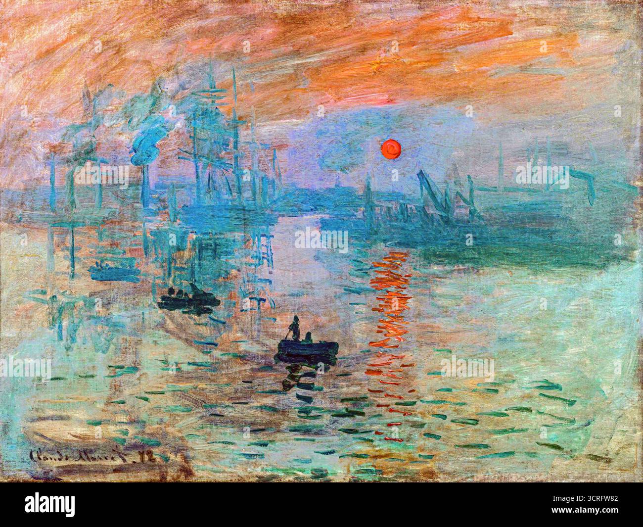 Claude Monet, Impression, soleil levant (Impression, Sunrise), 1872. Stock Vector