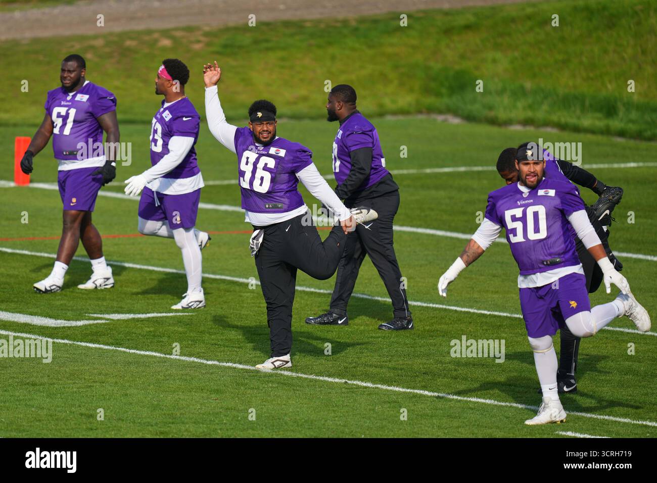 Tyler Baty Minnesota Vikings linebacker Tyler Batty (96) and defensive lineman ...