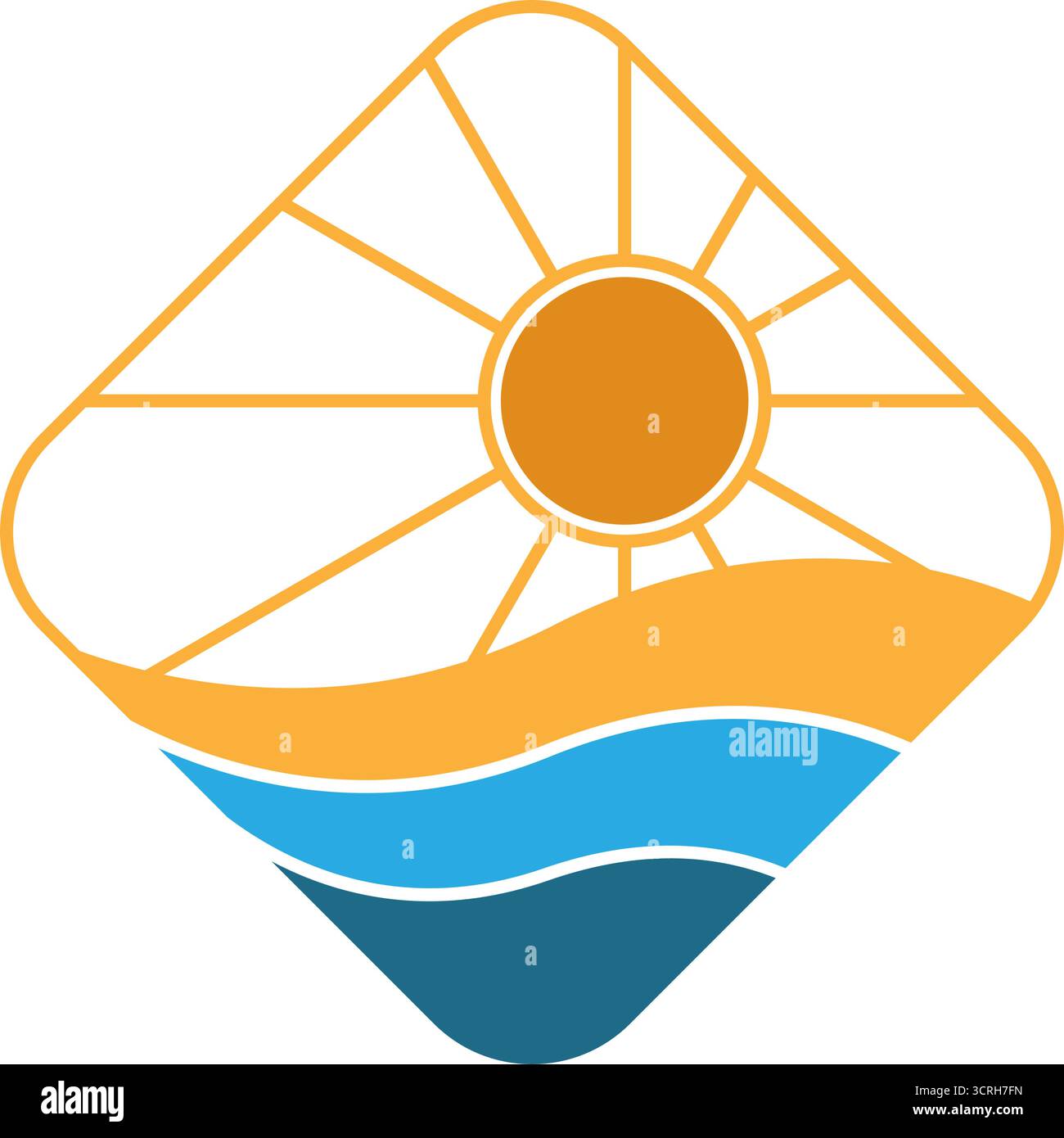 Sun logo icon illustration design Stock Vector