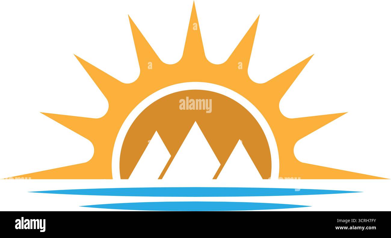 Sun logo icon illustration design Stock Vector