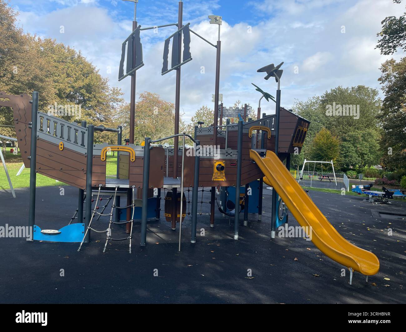 Maurice Lea Memorial Park Children's Play Area and Bandstand - Smartphone Captured Stock Image