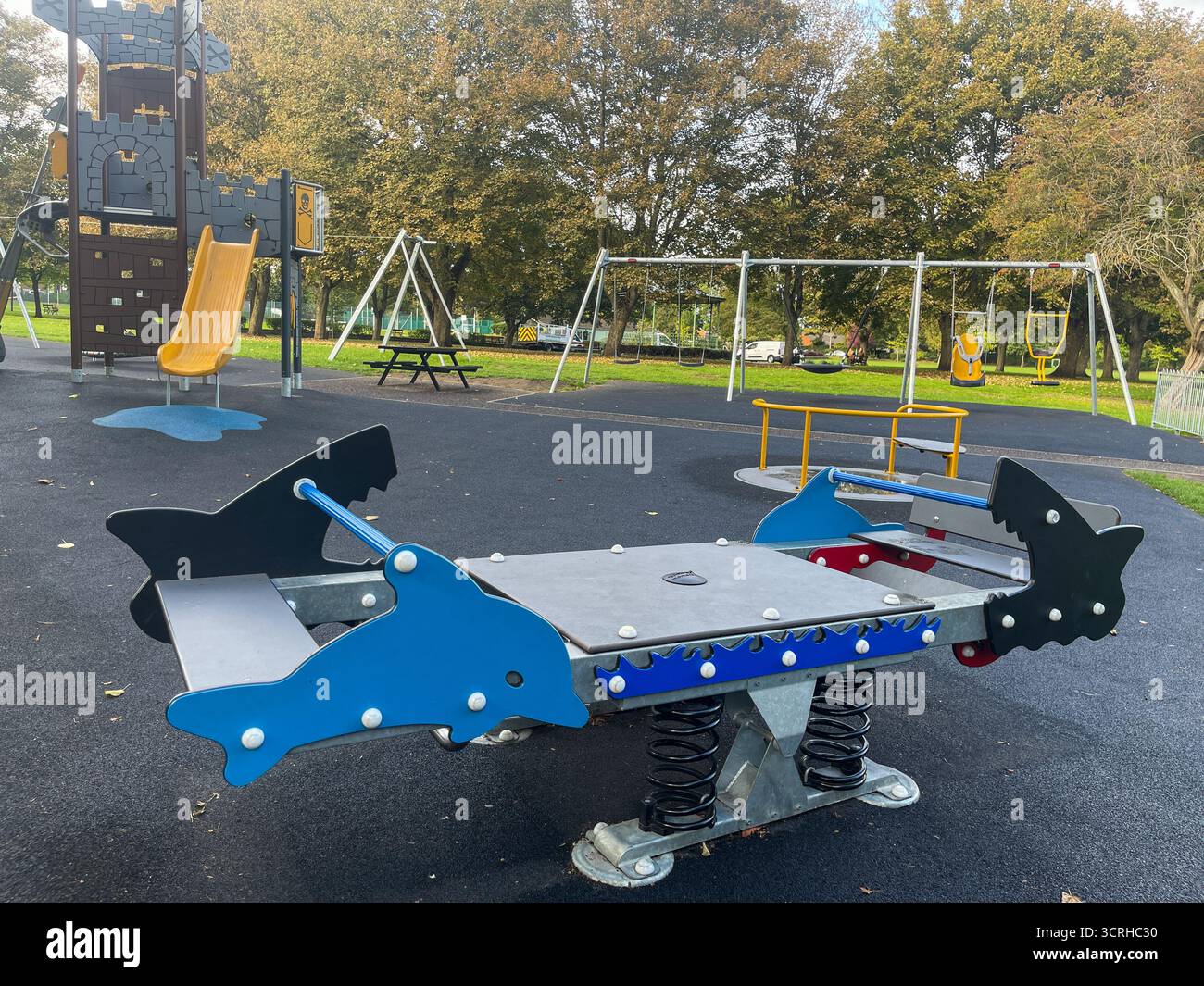 Maurice Lea Memorial Park Children's Play Area and Bandstand - Smartphone Captured Stock Image