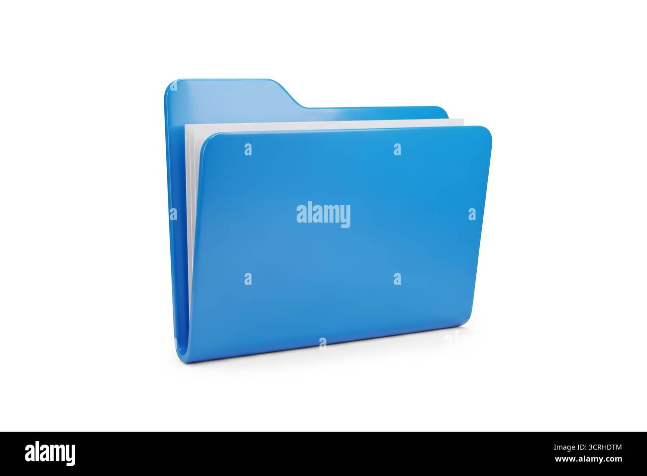 3d rendering of a blue folder, isolated on white background ...