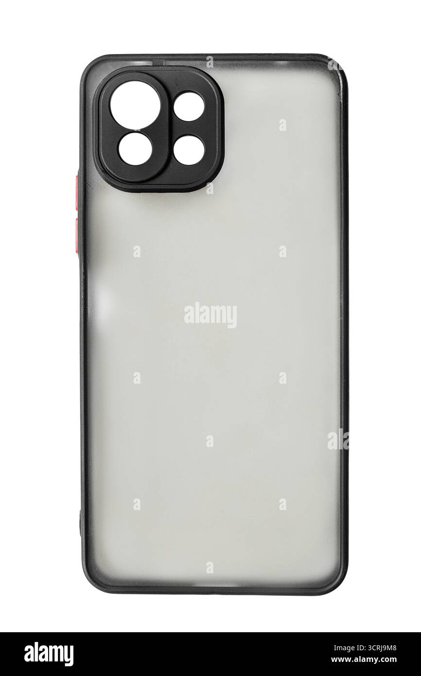 Blank silicone phone case isolated on white background Stock Photo