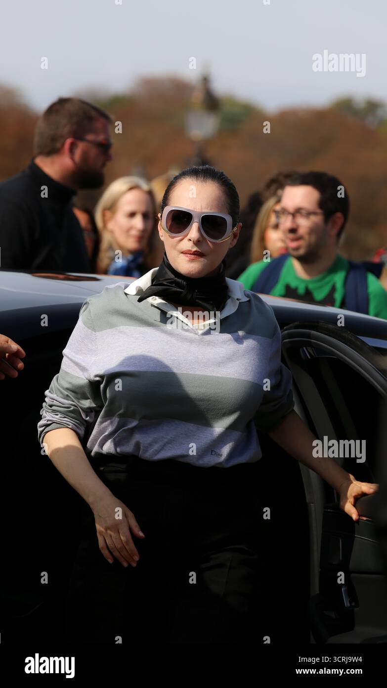 Amira Casar at the Dior Show during Paris Fashion Week Womenswear
