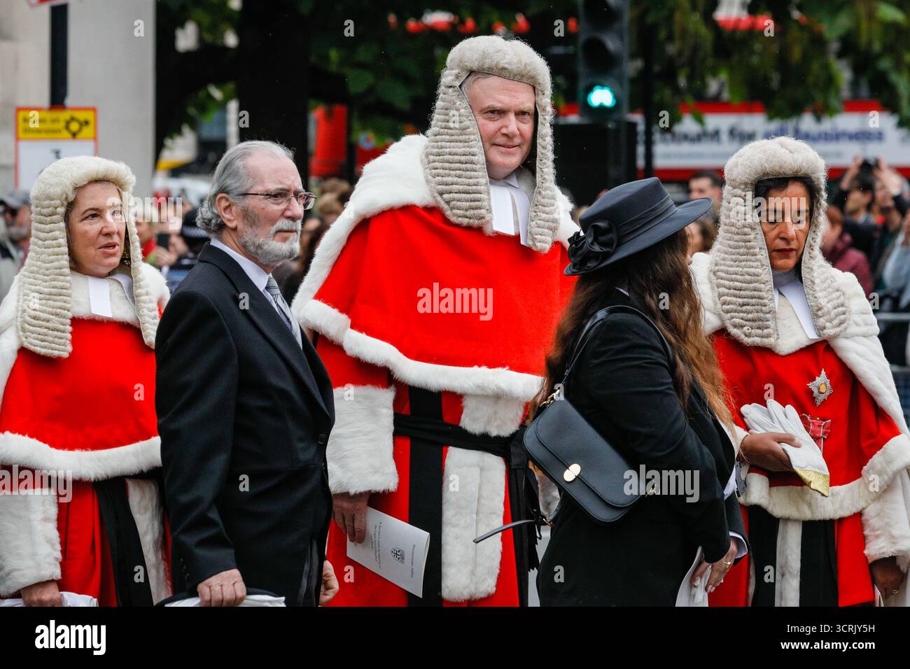 London, UK. 01st Oct, 2025. the High Court Judges in their red robes ...