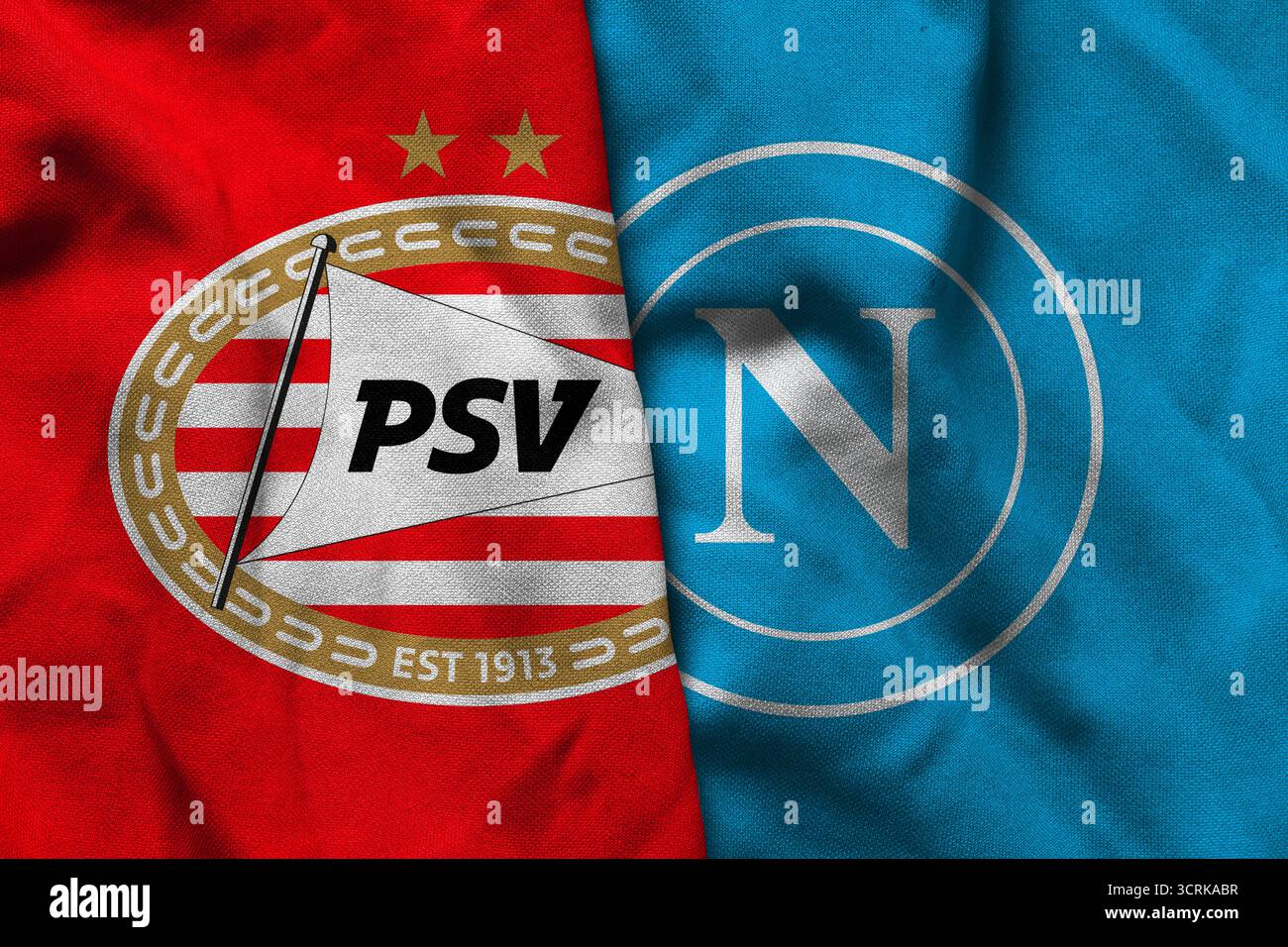 Uefa Texture Pringsewu, Lampung; October 3, 2025; The original wavy fabric texture ...
