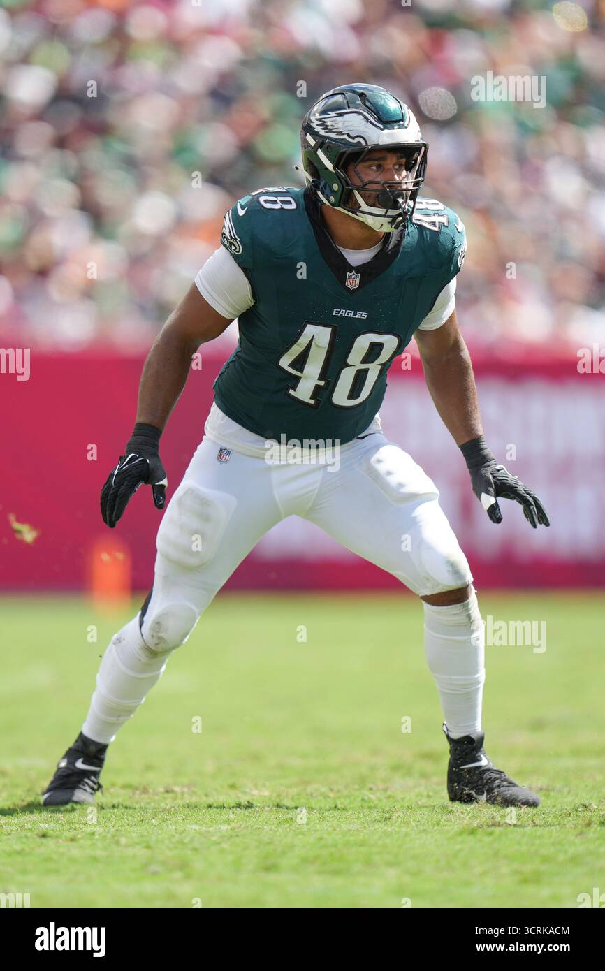 Patrick Infla Philadelphia Eagles linebacker Patrick Johnson (48) defends on the edge ...