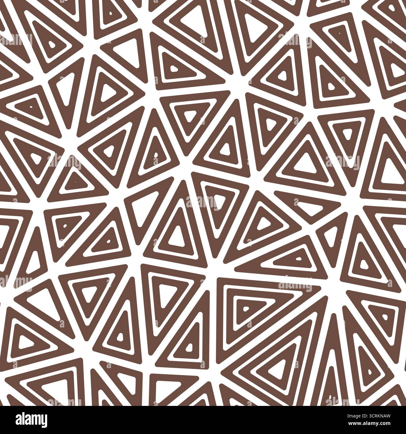 Minimalistic triangles background. Large shape size. Multiple repeated inner triangles. Solid color style. Repeatable pattern. Modern vector tiles. Stock Vector