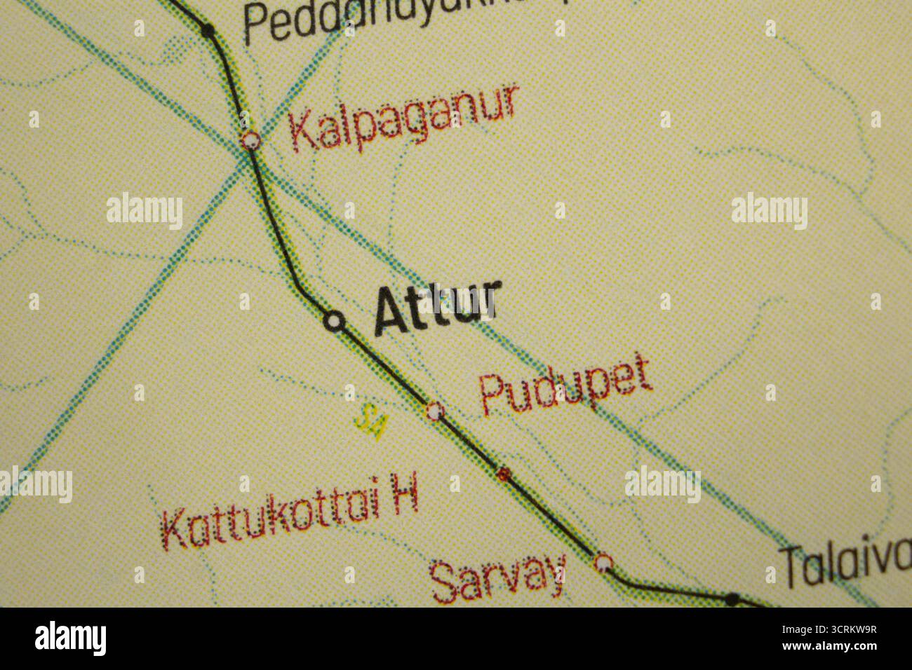 Attur - India Railways junction schematic transport map train station ...
