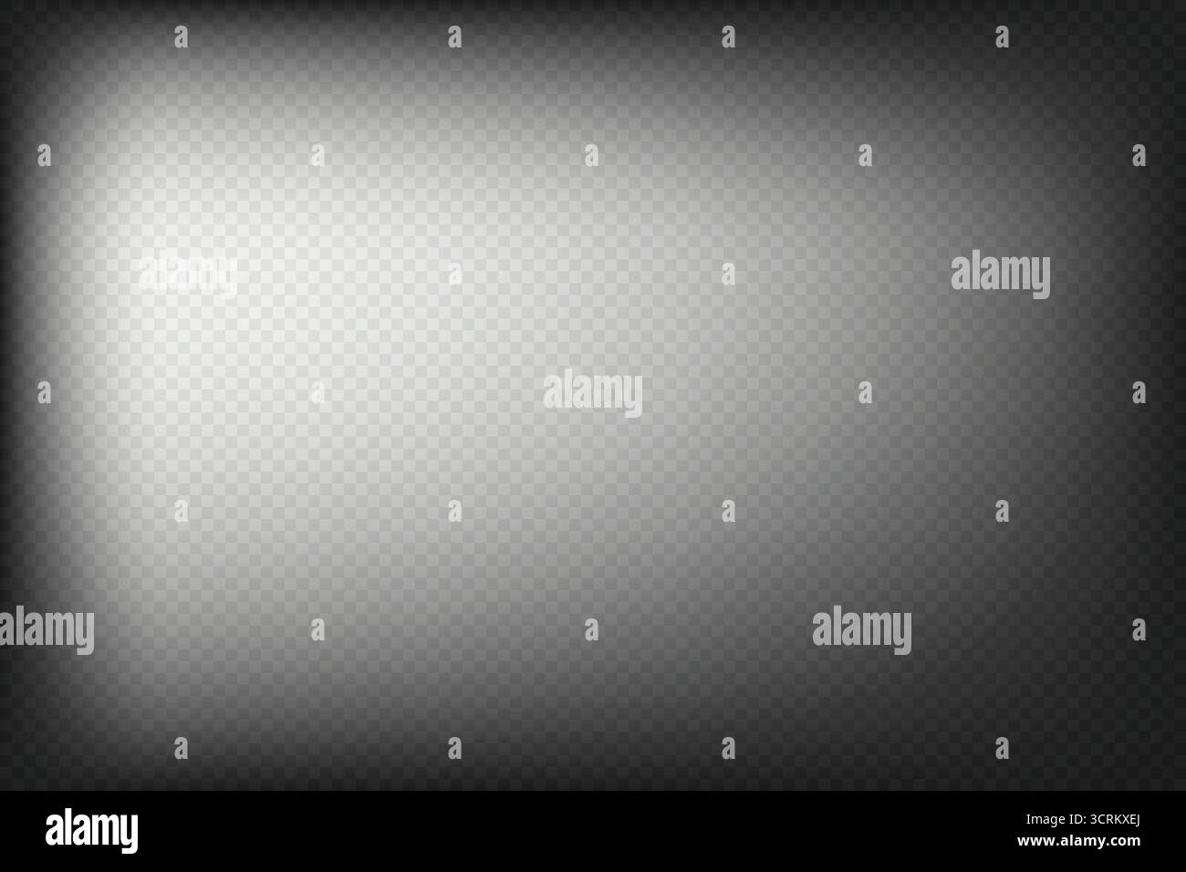 Grayscale Radial Spotlight Effect Background or Vignette Overlay with Soft Overlay Gradient. Stock Vector