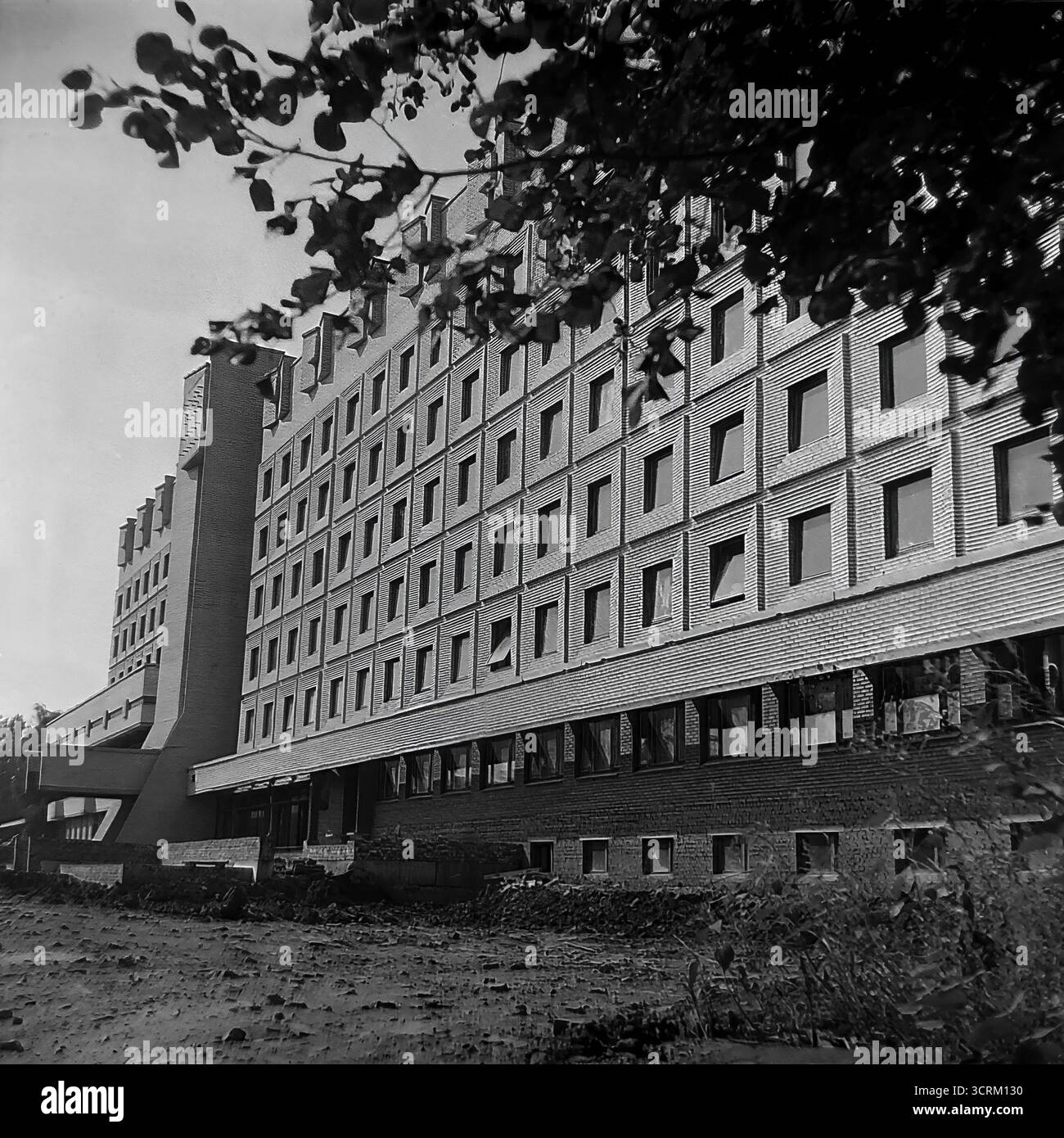An archival black and white photograph from 1988 showing the newly ...