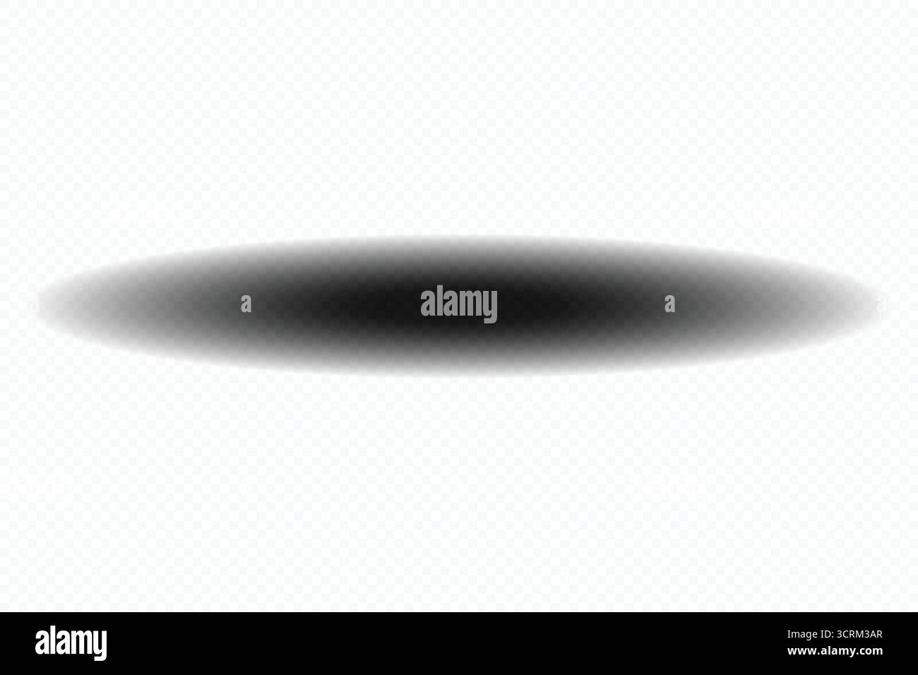 Elliptical Dark Shadow Effect or Black Oval Overlay with Abstract Checkered Background. Stock Vector