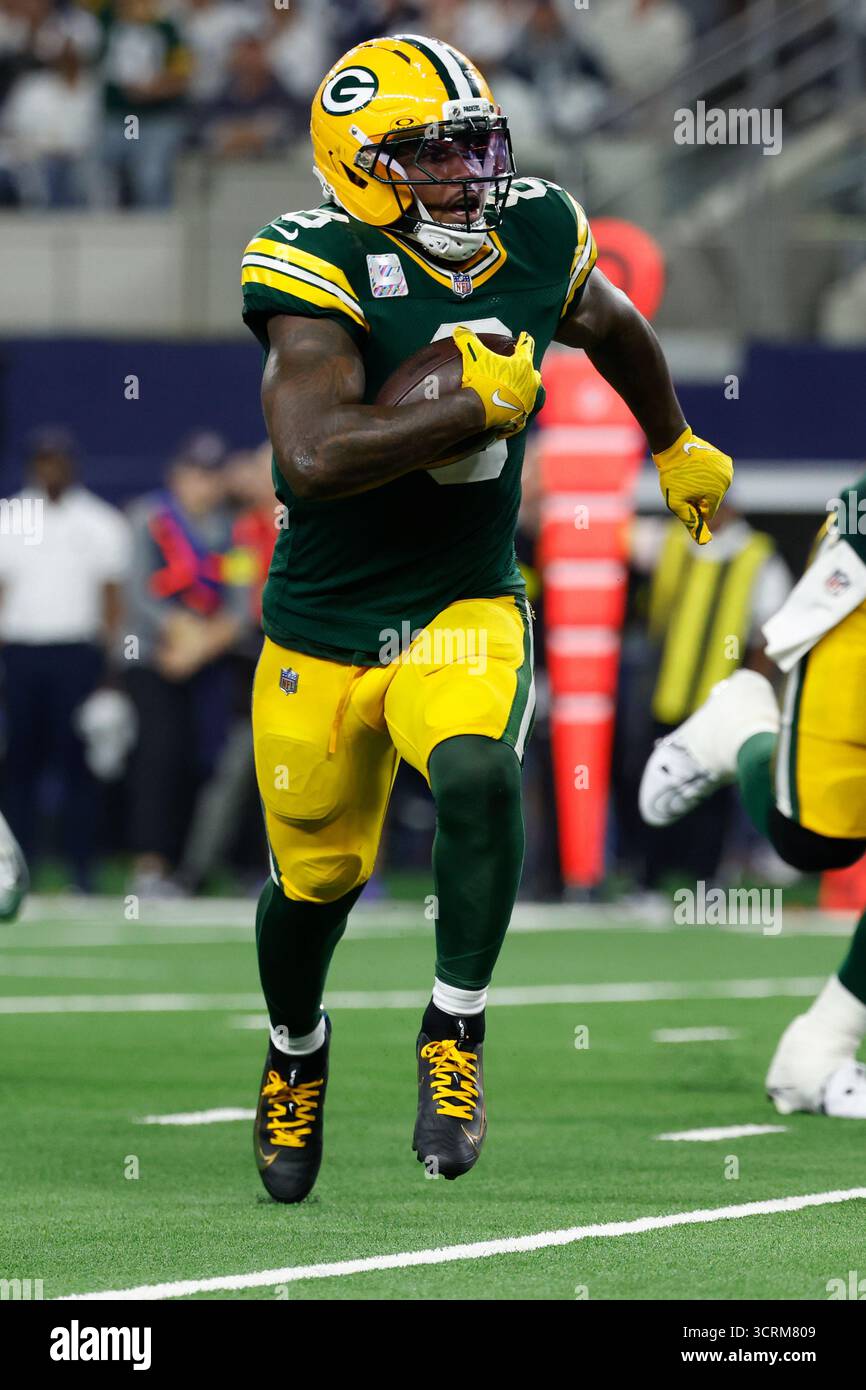 Jacobs Running Back Green Bay Packers running back Josh Jacobs (8) carries the ball during ...