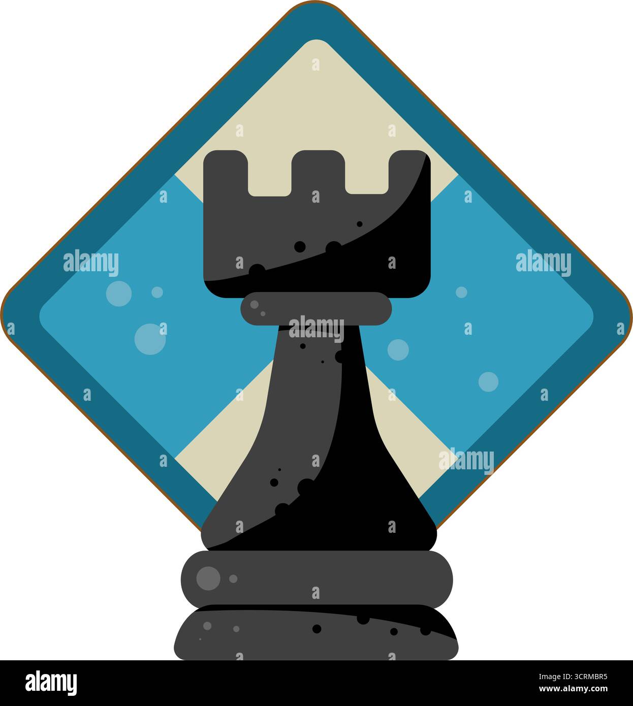 Chess Rook Diamond Blue chessboard Stock Vector Images - Alamy
