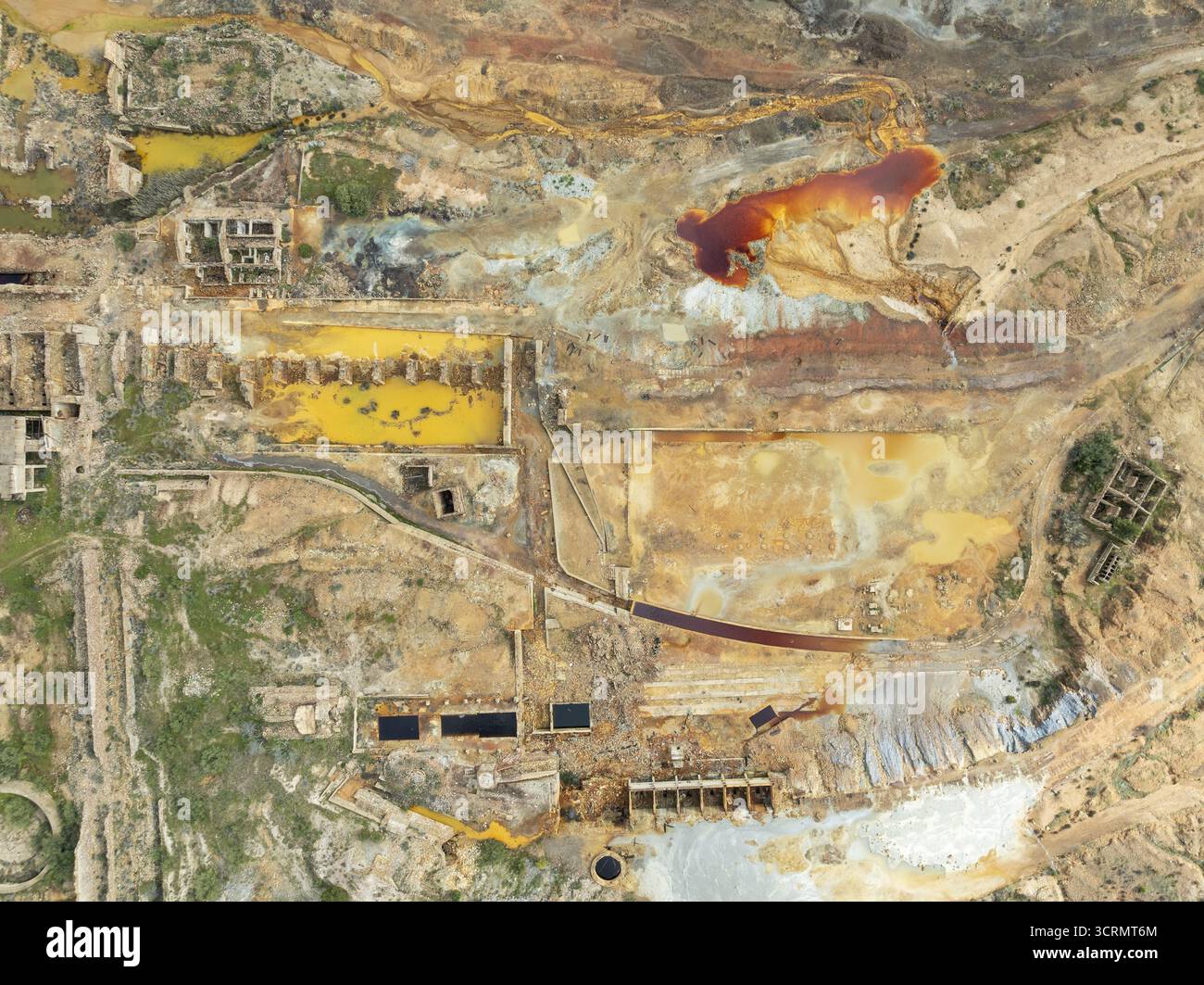Aerial view reveals abandoned industrial hi-res stock photography and ...