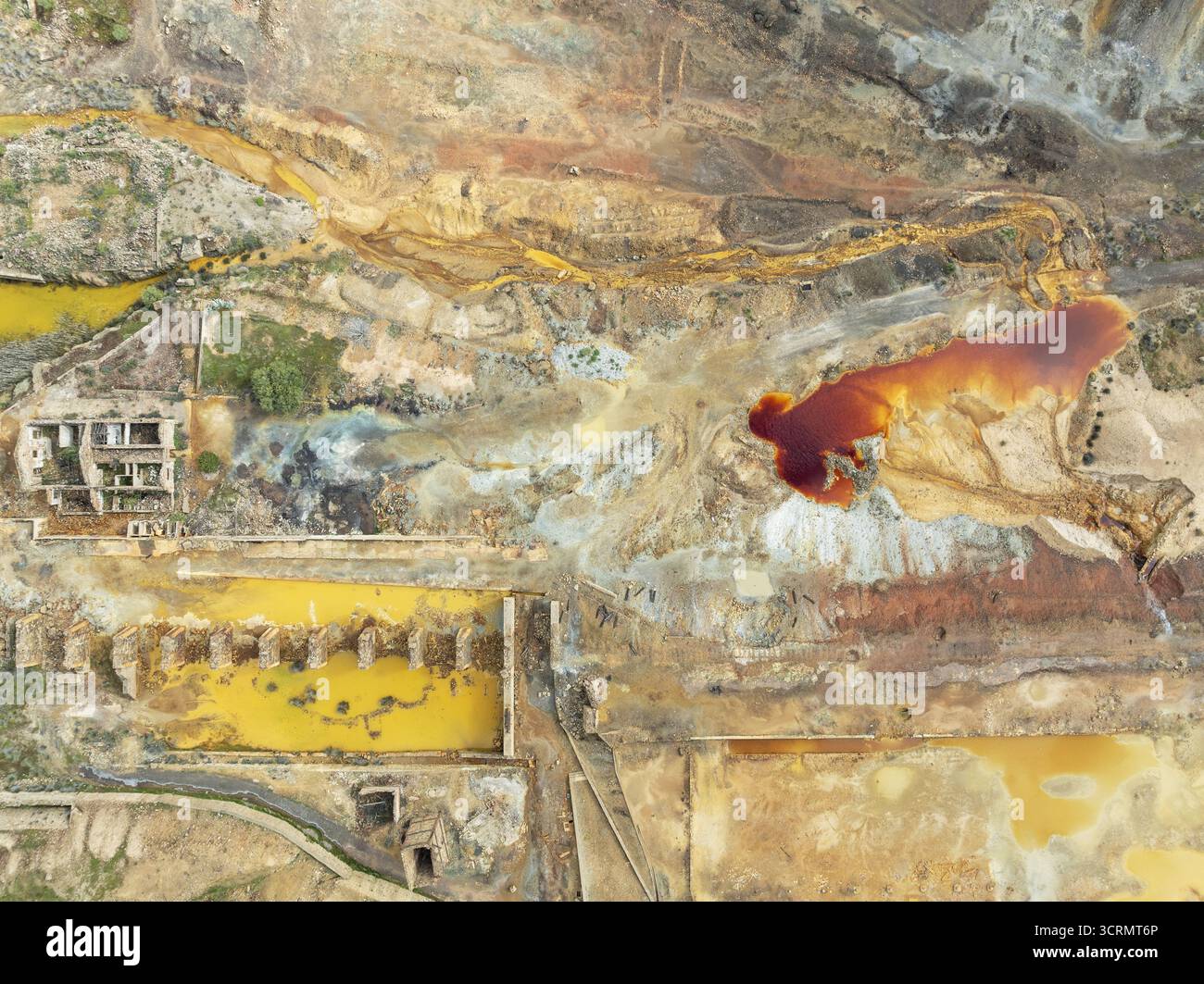 Aerial view reveals old abandoned hi-res stock photography and images ...
