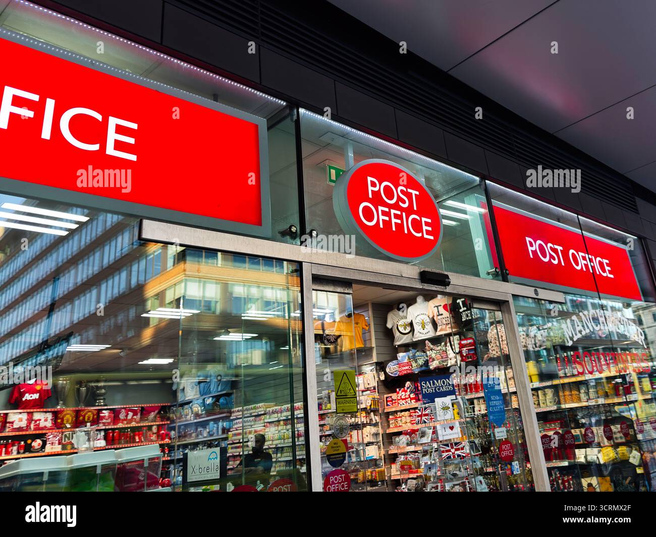 Manchester, UK - September 25, 2025: Bright post office storefront with ...