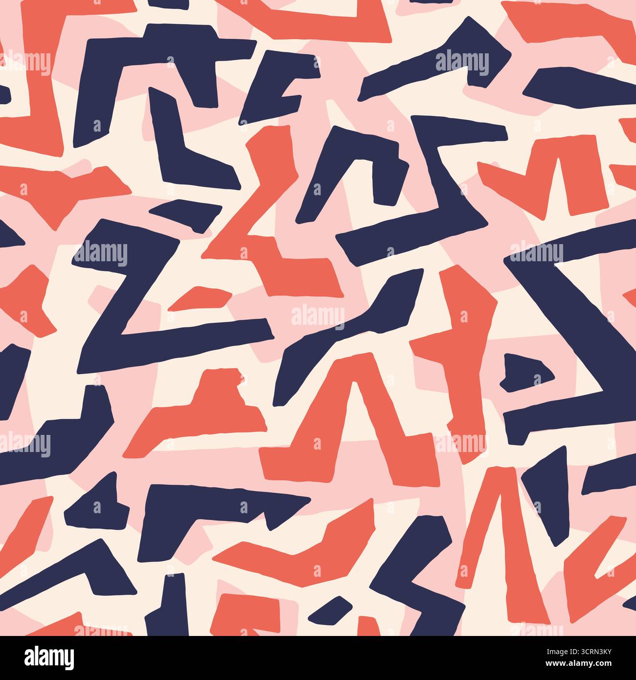 Abstract poly shapes seamless pattern. Vector illustration flat design background. Stock Vector