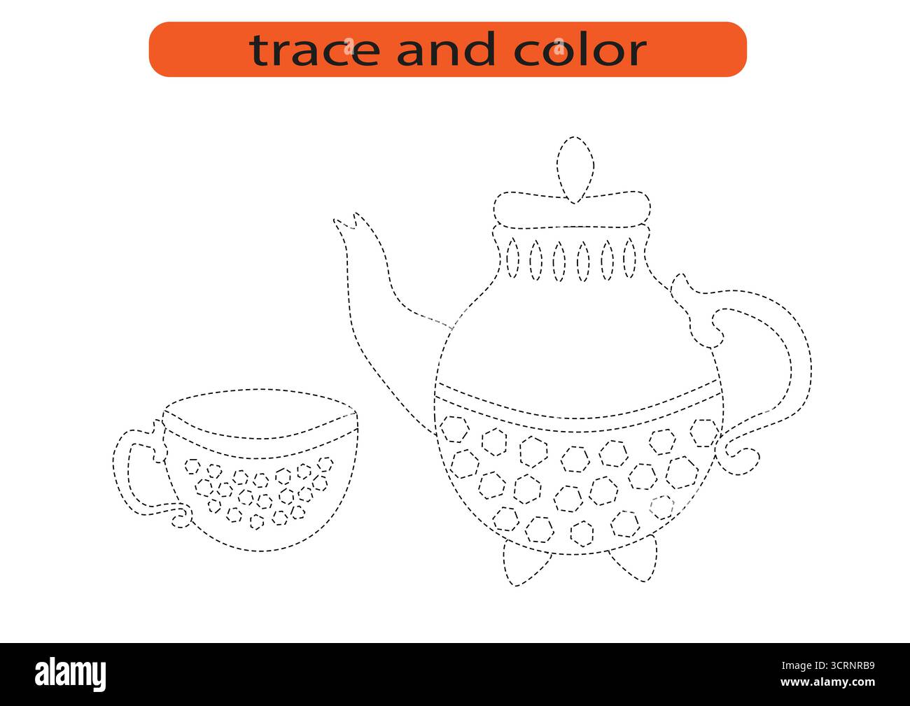 Handwriting practice for kids. Draw lines for kids. Trace and color ...