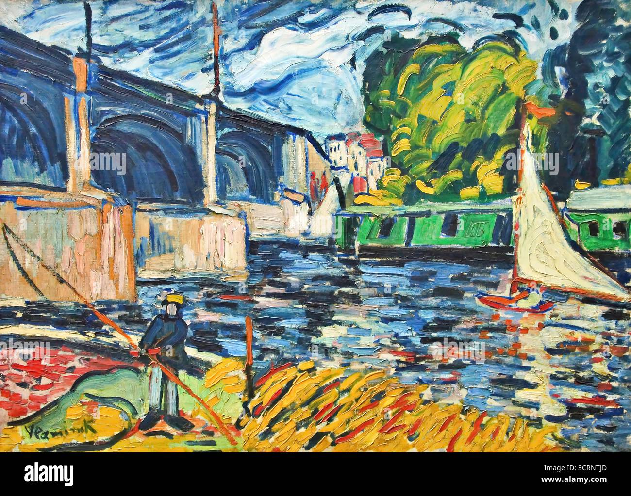 Maurice de vlaminck the seine at chatou hi-res stock photography