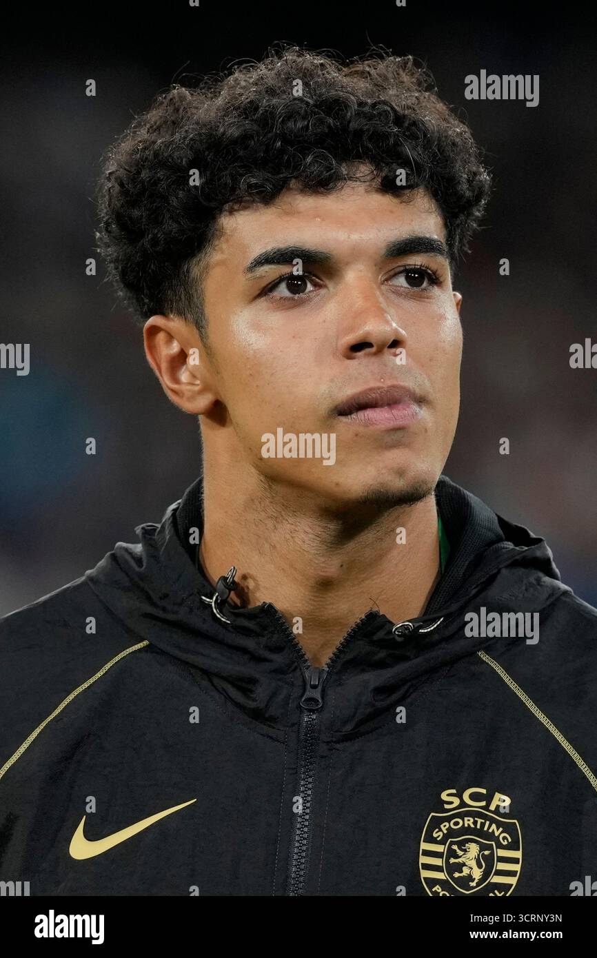 Naples, Italy. 1 Oct, 2025. Joao Simoes of Sporting CP during the UEFA ...