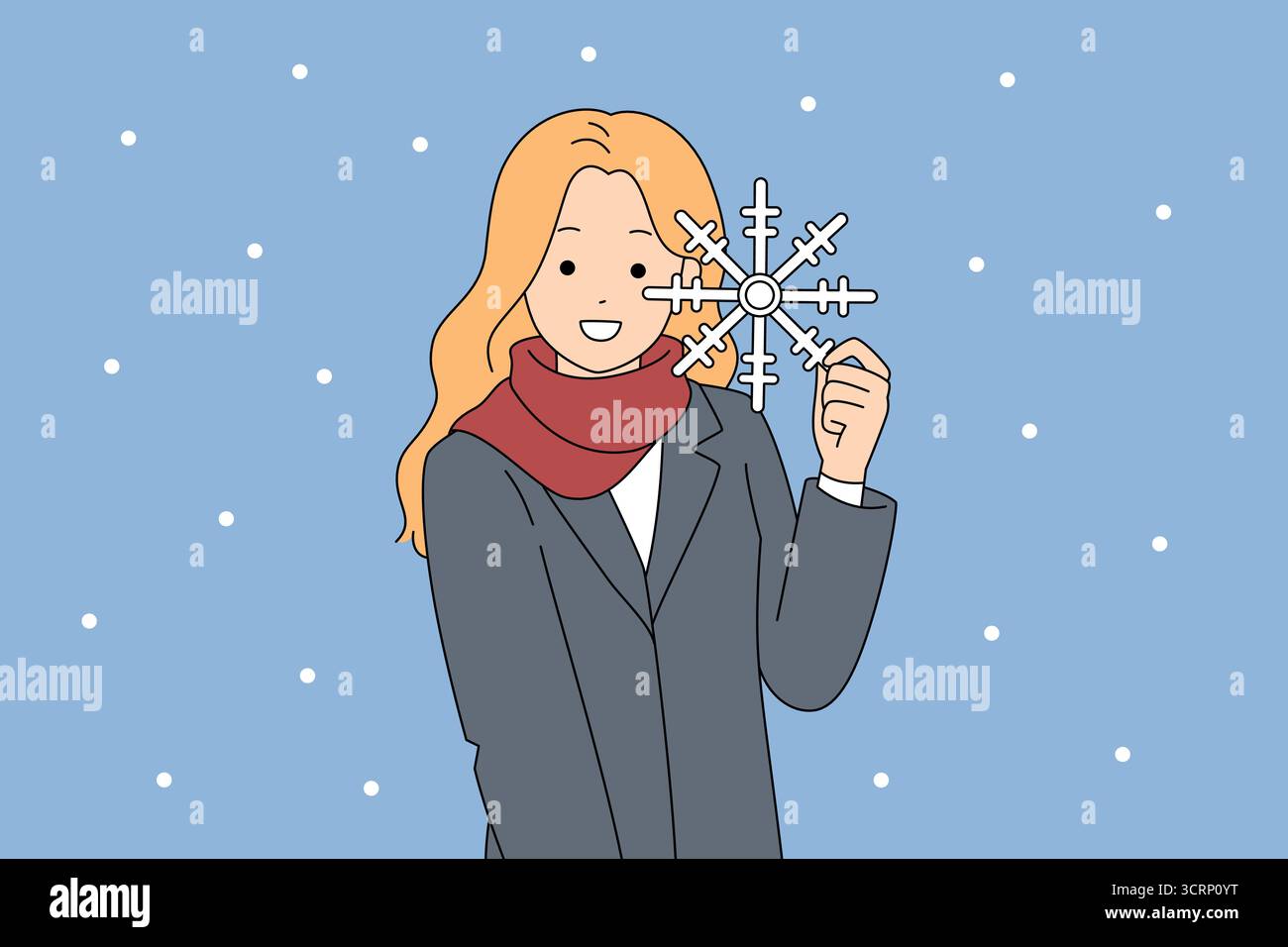 Snowflake Woman Wonder woman illustration hi-res stock photography and images - Alamy