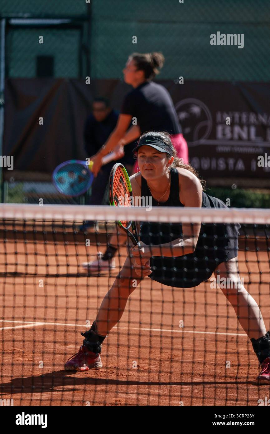 Double Jesika Maleckova and Miriam Skoch vs Nicole Fossa Huergo and Ekaterine Gorgodze during the Internazionali di Calabria 2025 WTA 125 tennis match at Chiappetta Sport Village, Rende (Cosenza), Italy. Stock Photo
