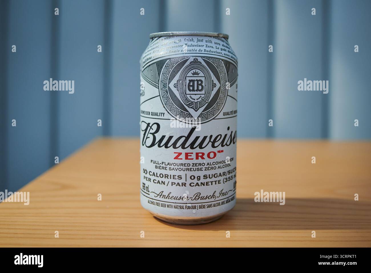 Budweiser Zero nonalcoholic beer is shown at Labatt's office in